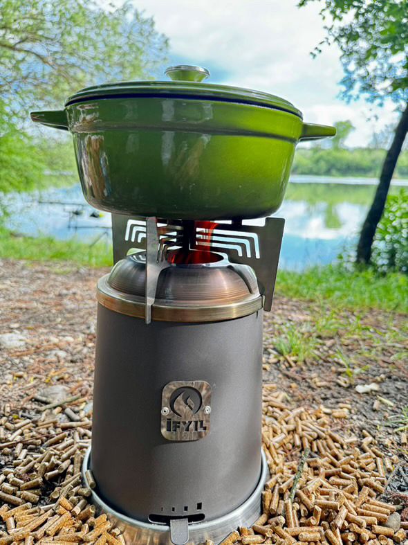 Calentador portatil a pellets